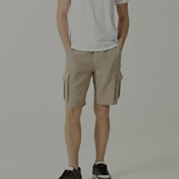 04651/ Braun Hamburg Men's Linen Cargo Bermudas shorts 100% linen small - Picture 1 of 11